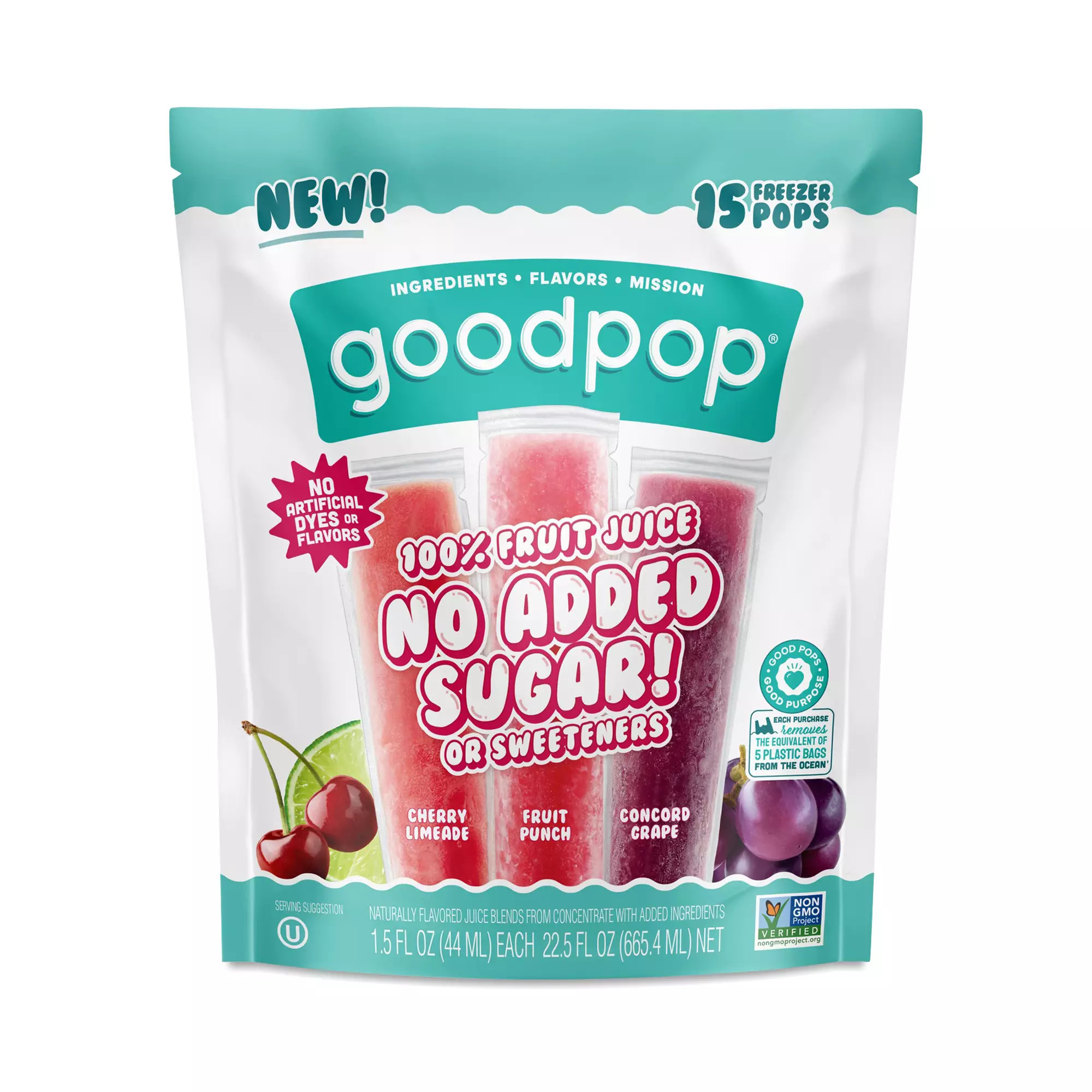 GoodPop Freezer Pops, Variety Pack 15 count bag | Thrive Market