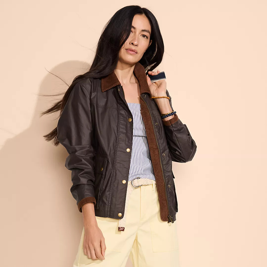 Women's Waxed Cotton Barn Jacket | Lands' End (US)
