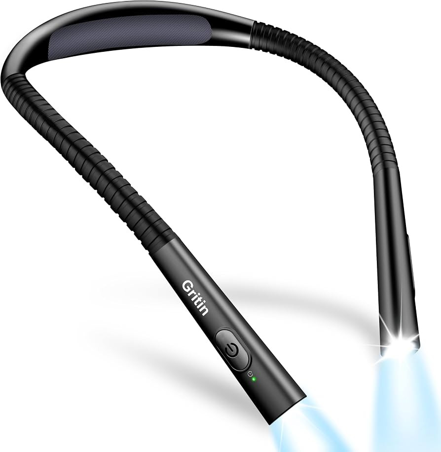 Gritin Book Light, Eye Caring 4-Color & 5-Brightness Neck Light Reading Light- Stepless Dimming,3... | Amazon (US)