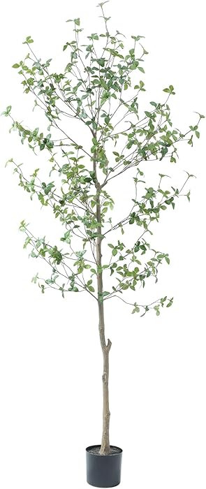 Bellacat 7ft Faux Quince Leaf Tree with Lifelike Leaves & Realistic Trunks, 84in Artificial Quinc... | Amazon (US)