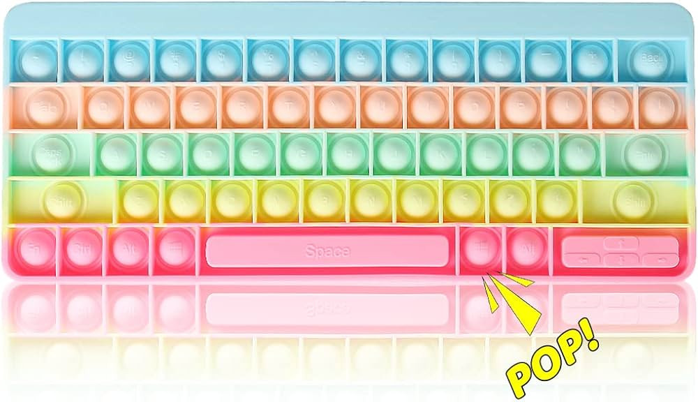 yisi Keyboard Toy Keyboard Pop Push Bubble Popper ,Keyboard Toy Figetget Sensory for Autism ADHD ... | Amazon (US)
