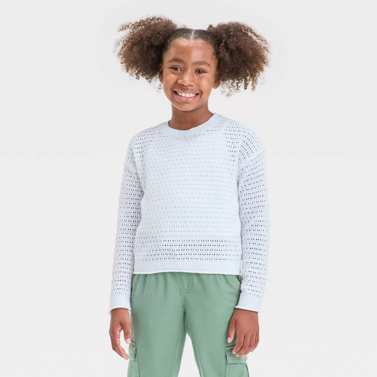 Girls' Openwork Pullover Sweater - Cat & Jack™ | Target