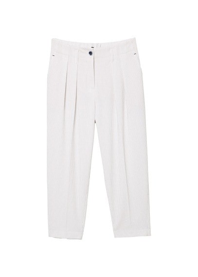 Texture striped trousers | MANGO (UK)