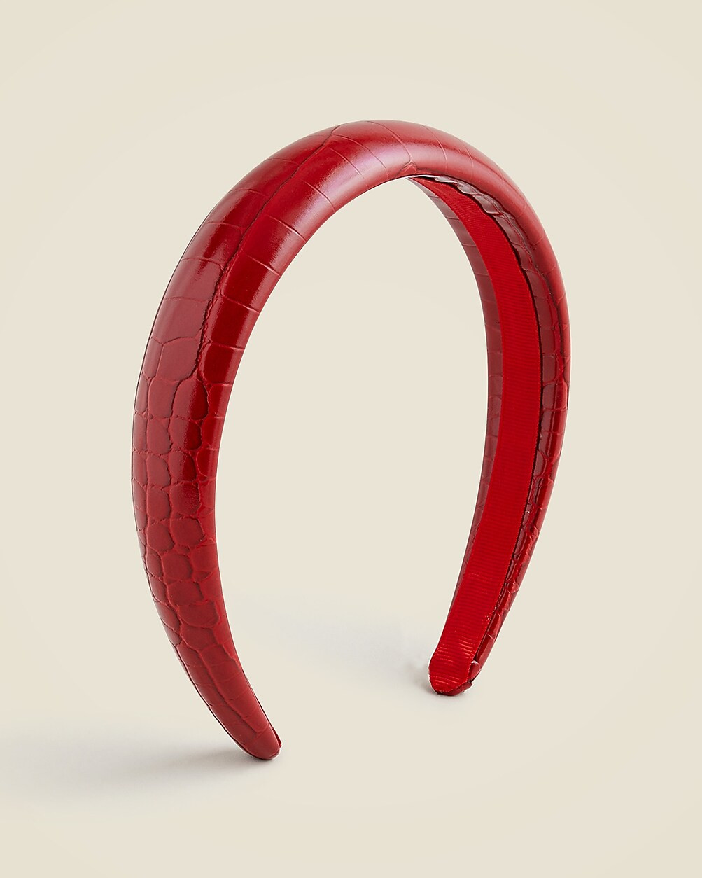 Girls' headband in croc-embossed leather | J. Crew US