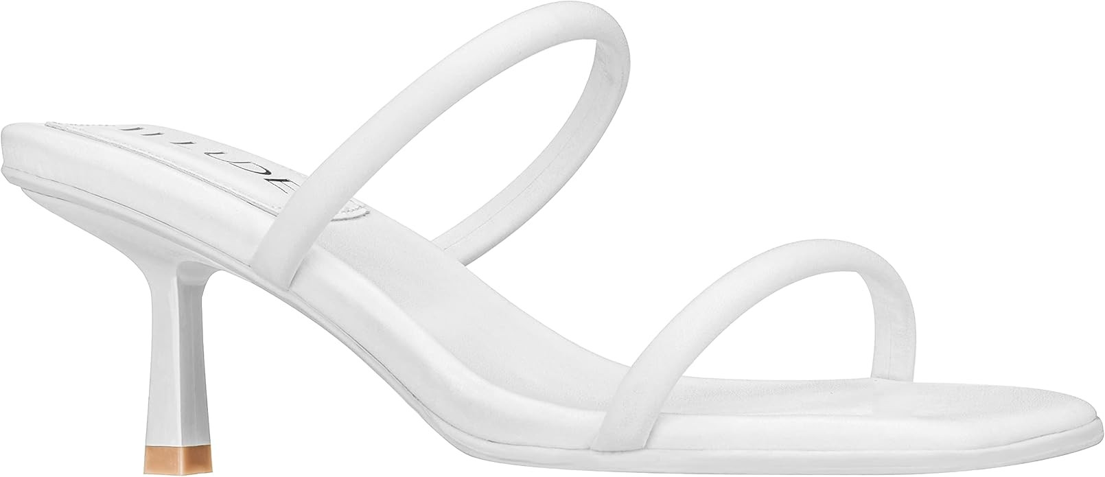 ILLUDE Women's Mules Square Toe Two Strap Low Heeled Sandals | Amazon (US)