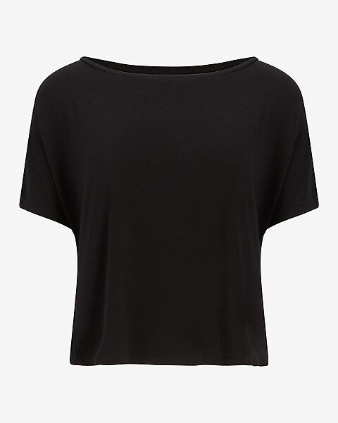 Relaxed Boxy Bateau Neck Tee | Express