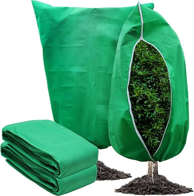 GonLei 2 Packs Plant Covers Freeze Protection 47.7" X 71.7" Large Frost Blankets for Plants Frost... | Amazon (US)