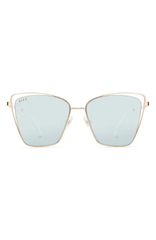 DIFF Becky III 57mm Cat Eye Sunglasses in Gold at Nordstrom | Nordstrom