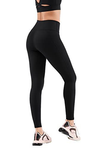Fabletics Women's Define PowerHold® High-Waisted Legging, Workout, Yoga, Maximum Compression, Flattering, M/Tall, Black | Amazon (US)