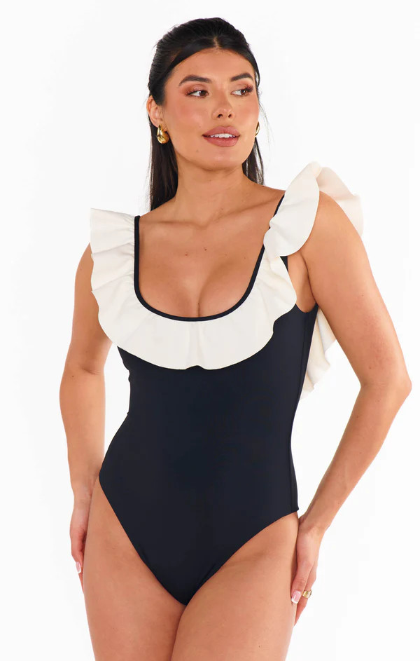Ritz One Piece ~ White Black Colorblock | Show Me Your Mumu