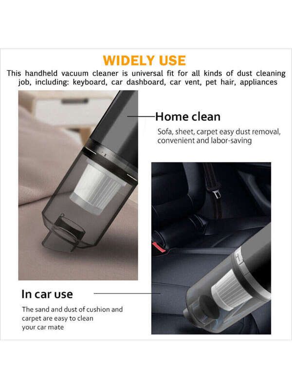 120W Mini Wireless Cordless Handheld Vacuum Cleaner Small Portable Car Home | SHEIN