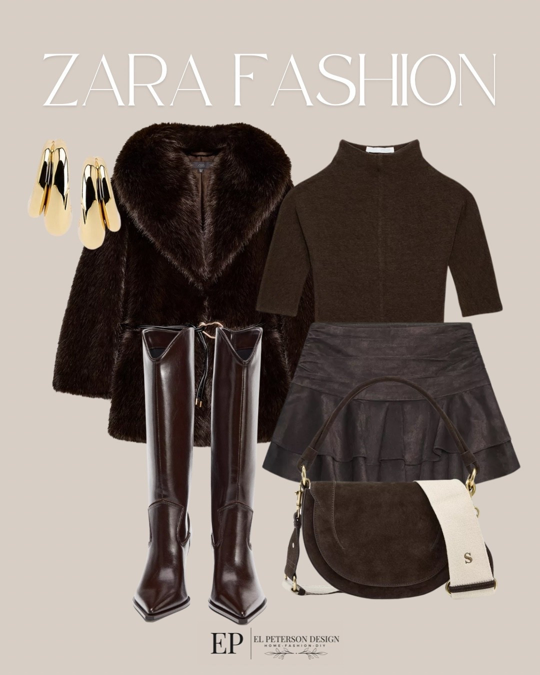 Zara 
Earrings
Knee high boots
Jacket
Bodysuit
Skirt
Purse


#LTKFindsUnder50 #LTKStyleTip #LTKFindsUnder100