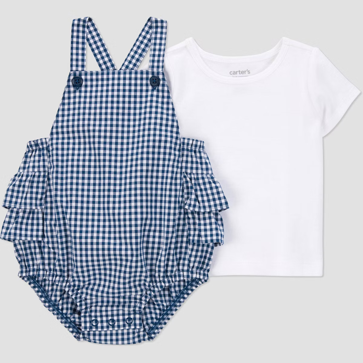 Carter's Just One You® Baby Girls' Gingham Bubble Top & Bottom Set - Blue | Target