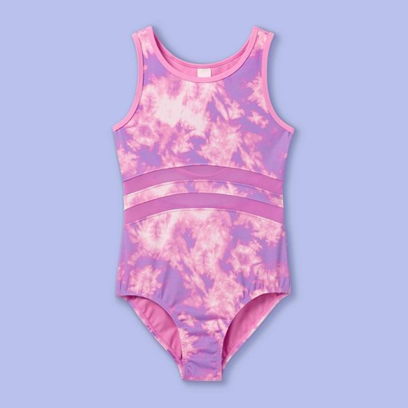 Girls' Tie-Dye Gymnastics Leotard - More Than Magic™ Pink | Target