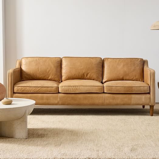 Hamilton Leather Sofa (70"–91") | West Elm (US)