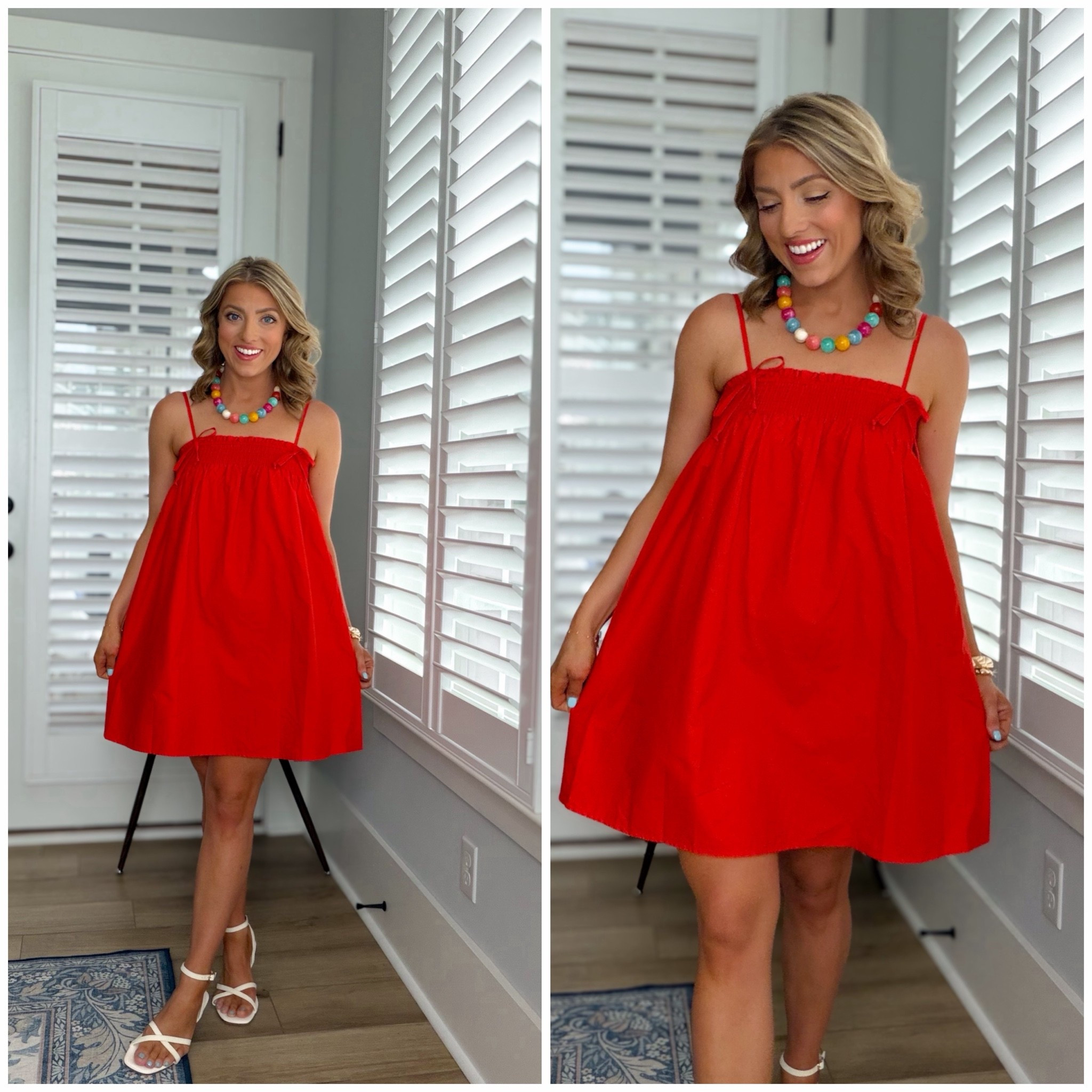 ❤️🌮 Tonight’s dinner outfit = a Walmart win! 🌮❤️

Wore this adorable red poplin sundress to grab Mexican tonight and I’m officially obsessed. The bow strap details, flowy silhouette, and bold red color make it look so much more expensive than its $15 price tag! 😍

It’s lightweight, comfortable, and one of those throw-on-and-go dresses that instantly looks put together. Perfect for summer dinners, vacation nights, date nights, patio dining, and all the festive red, white, and blue celebrations ahead. ❤️

If you’re looking for an affordable summer dress that makes a statement, this Walmart find is it! ✨

#WalmartFashion #WalmartFinds #WalmartStyle #SummerDress #RedDress #PoplinDress #AffordableFashion #SummerOutfit #DateNightOutfit #VacationStyle #DinnerOutfit #WalmartNewArrivals #FashionFinds #SummerStyle #AffordableStyle #OOTD #RedWhiteAndBlueStyle #WalmartFashionFinds #SundressSeason #StyleOnABudget

#LTKootd #LTKPetite