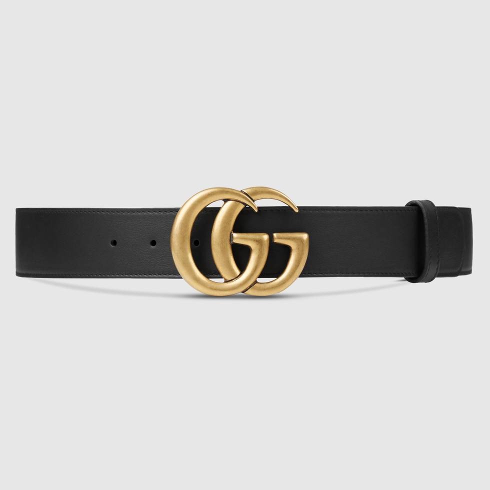 Leather belt with Double G buckle | Gucci (US)