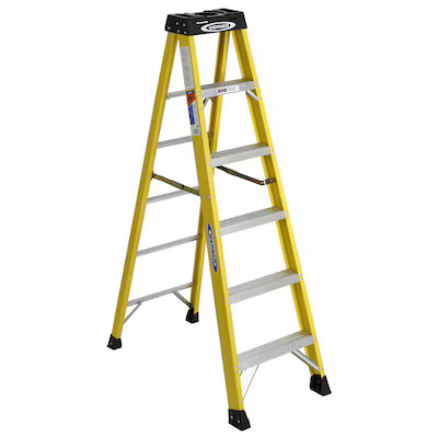 Werner  6100 Fiberglass 6-ft Type 1A- 300-lb Capacity Step Ladder | Lowe's