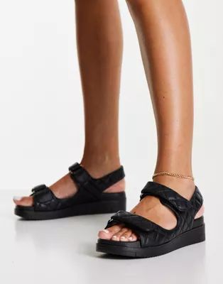 Call It Spring by ALDO Kikii vegan quilted grandad sandals in black | ASOS (Global)
