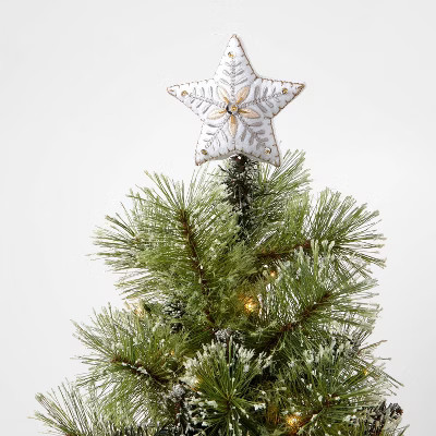 Fabric Star Tree Topper White - Wondershop™ | Target