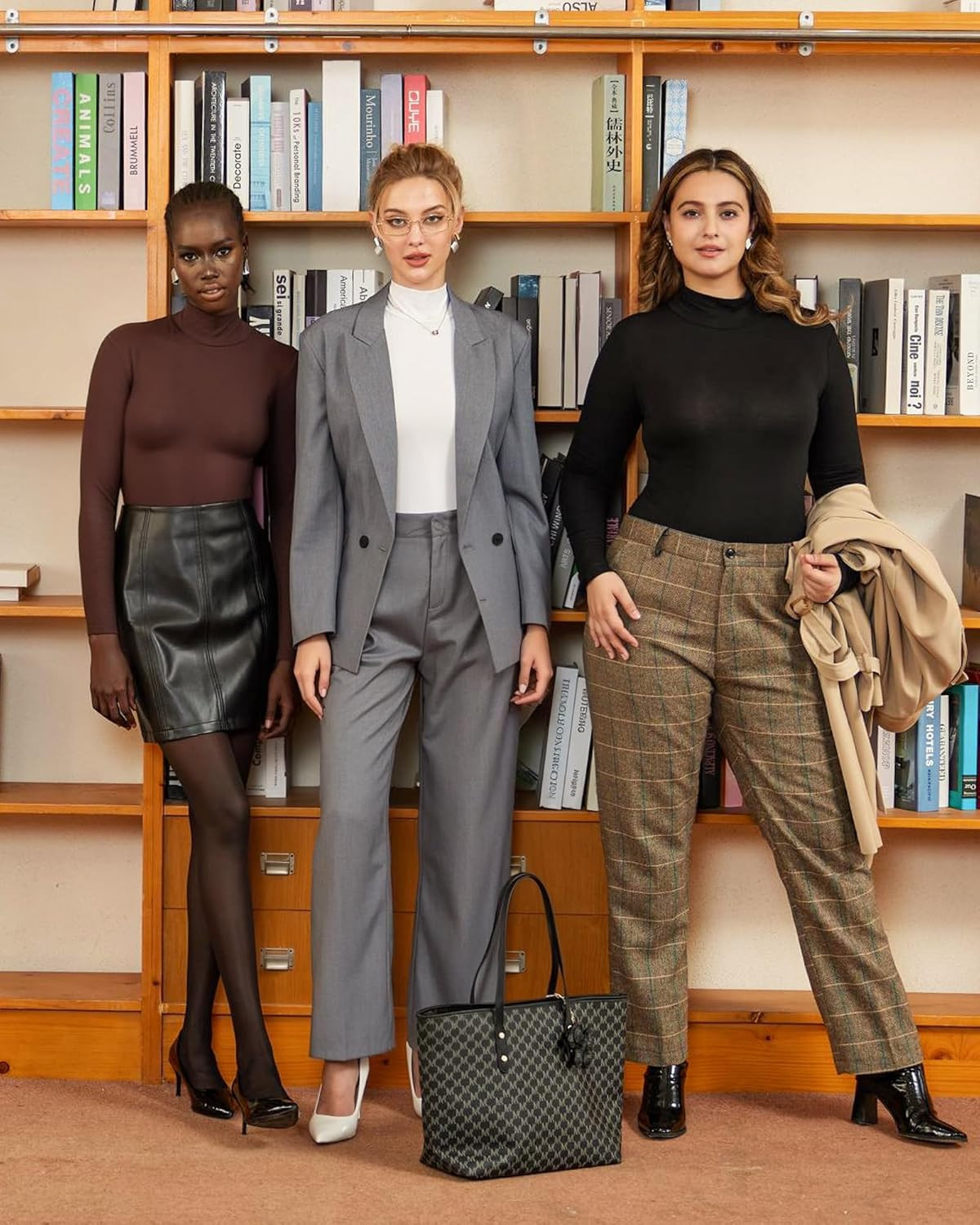 MANGOPOP Women's Mock Turtle Neck Long Sleeve Tops Bodysuit Jumpsuit | Amazon (US)