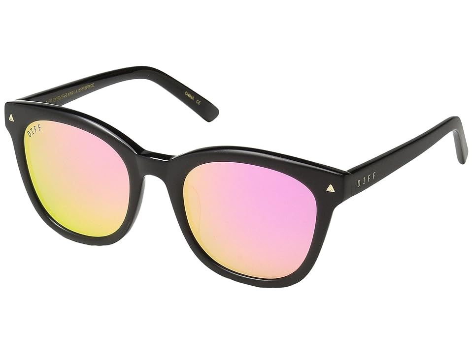 DIFF Eyewear Ryder (Matte Black/Pink) Fashion Sunglasses | Zappos