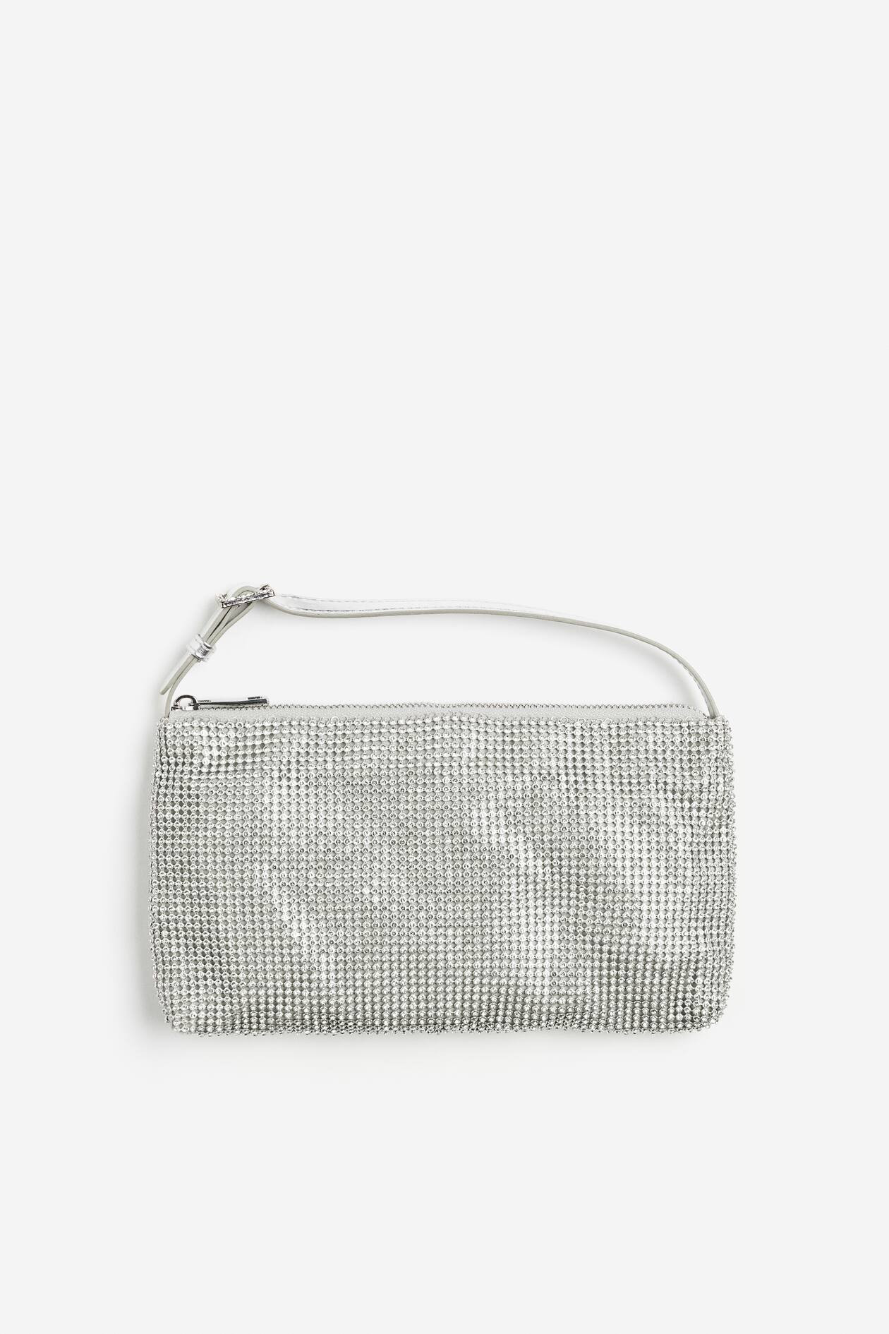 Clutch mit Strass - Silberfarben - Ladies | H&M AT | H&M (DE, AT, CH, NL, FI)