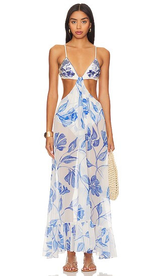 Nightflower Beach Dress in White | Revolve Clothing (Global)