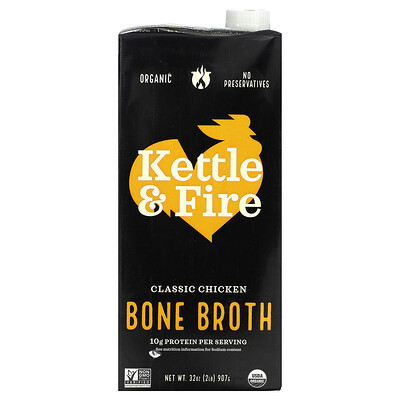 Kettle & Fire, Bone Broth, Classic Chicken, 32 oz (907 g) | iHerb