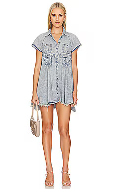 Ronnie Denim Mini Dress In Worn In Wash
                    
                    Free People | Revolve Clothing (Global)