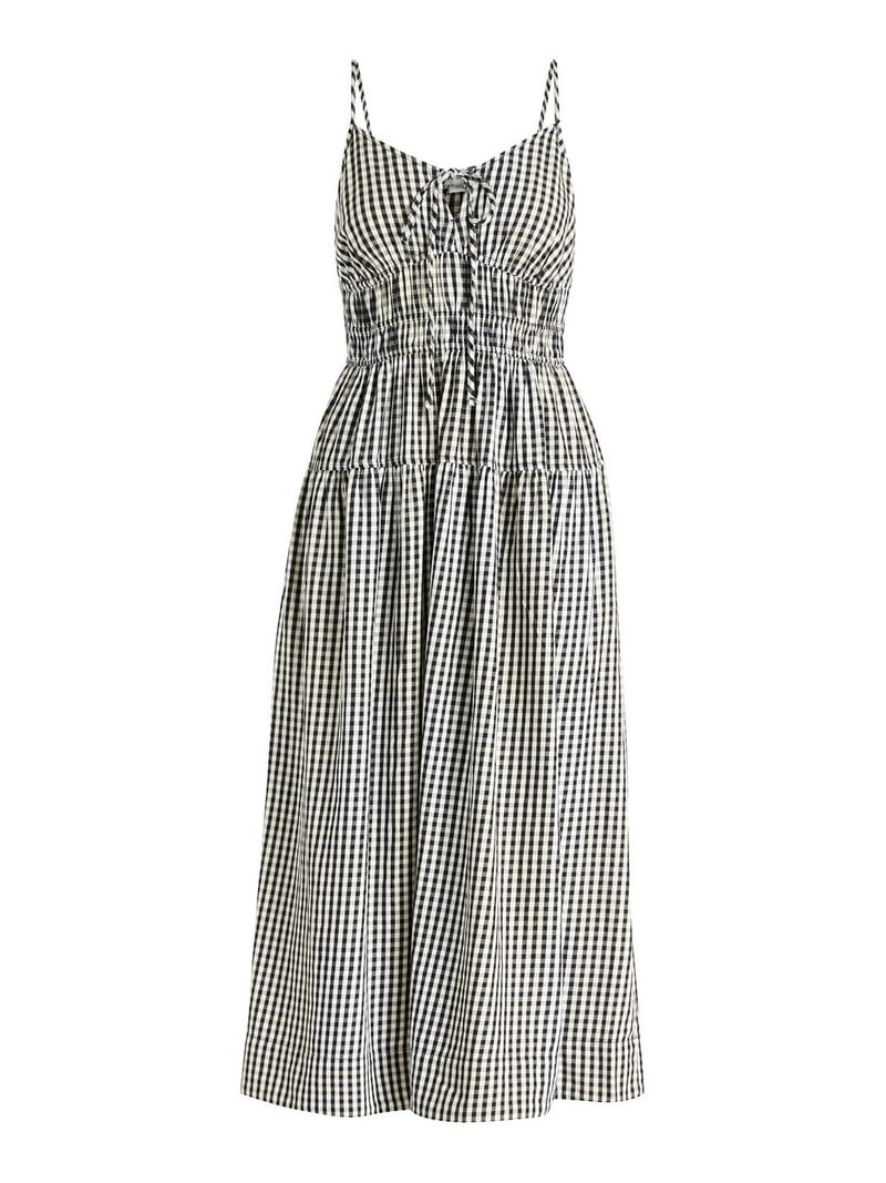 Free Assembly Women's and Women's Plus Smocked Cotton Maxi Dress, Sizes XS-4X | Walmart (US)