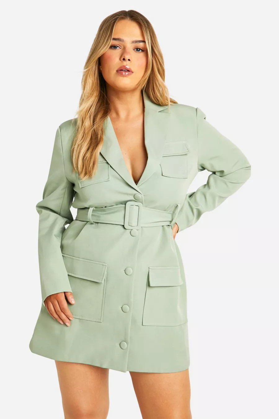 Plus Utility Blazer Dress | boohoo (US & Canada)