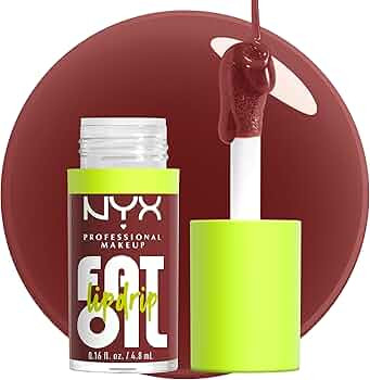NYX PROFESSIONAL MAKEUP Fat Oil Lip Drip, Moisturizing Lip Gloss, Vegan Tinted Lip Oil, Up to 12 ... | Amazon (US)