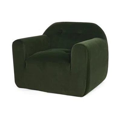 Sage Velvet Club Chair For Stylish Lounge - 29''h X 36.62''w 32''d In Cozy Resting 36.25''d 32.37''w 29.75''h | Wayfair North America