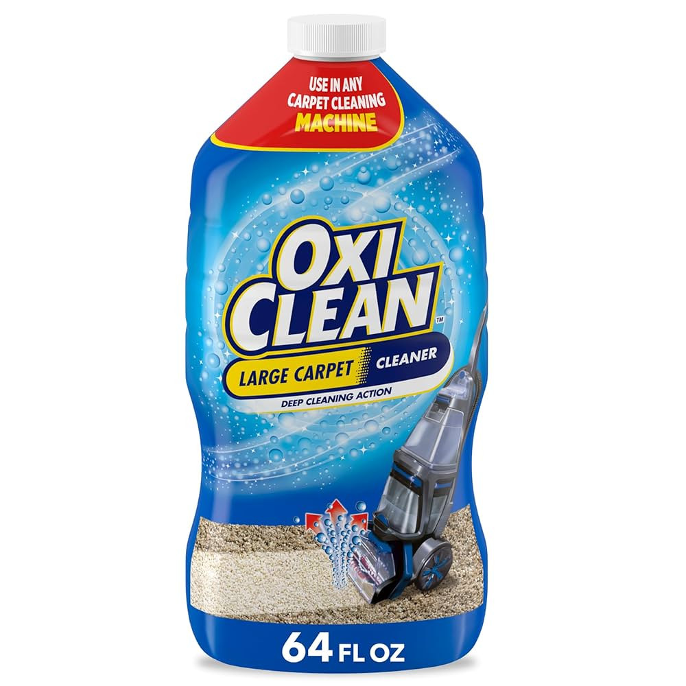 OxiClean Large Carpet Cleaner Liquid Solution for Steam Cleaning Machines, 64 fl oz | Amazon (US)