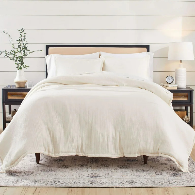Better Homes & Gardens 3-Piece Cream/off-White Gauze Comforter Set, King | Walmart (US)