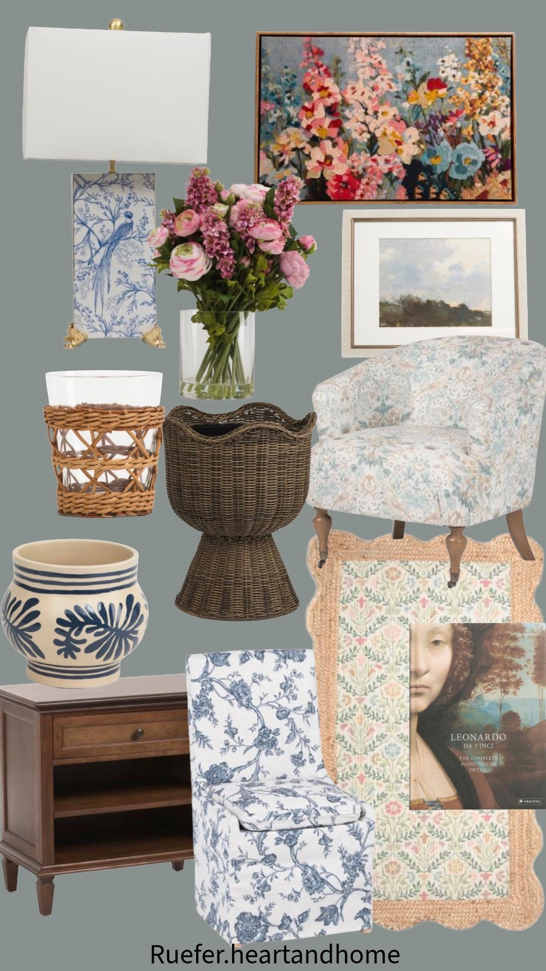 New TJ Maxx home arrivals… floral art, chinoiserie lamp, Laura Ashley lamp, scallop wicker planter, wood nightstand, wood accent take, scallop jute and floral rug, William Morris upholstered chair, coffee table book, art book, slipcovered Blue toile char, artificial flower arrangement, rattan tumbler glass, vase 

#LTKHome #LTKSeasonal #LTKSaleAlert