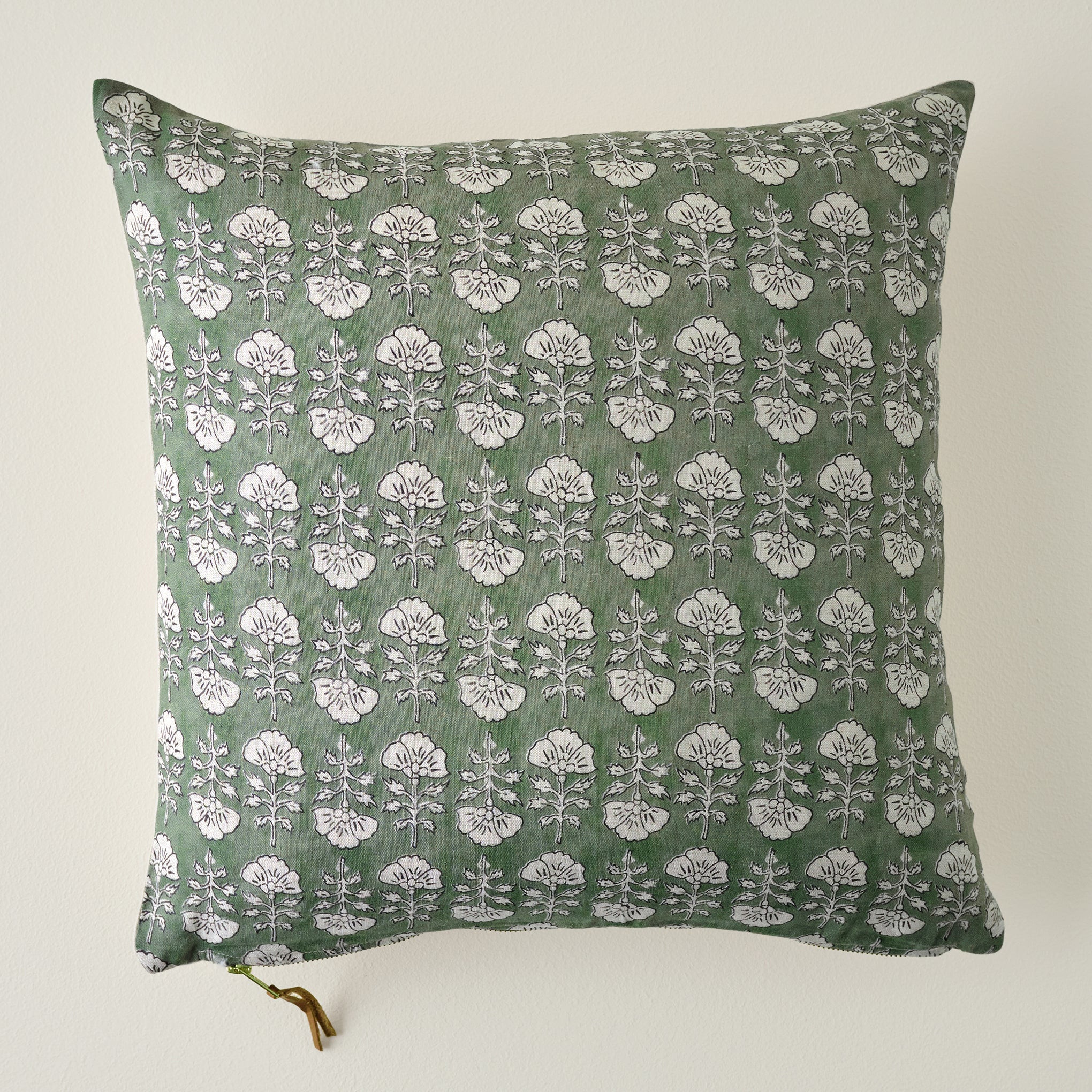 Flora Dusty Green Printed Pillow | Magnolia