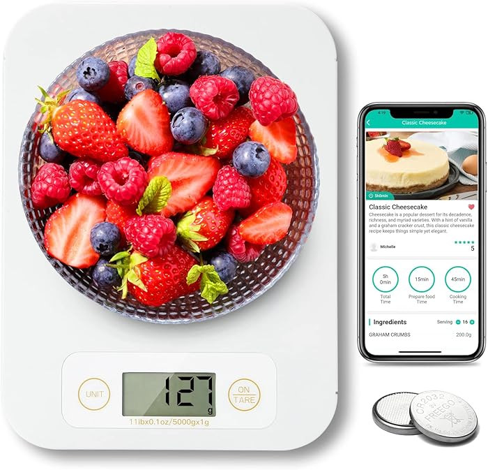 Smart Food Scale - Digital Food Scales Grams and Ounces with Nutritional Calculator, Food Scale f... | Amazon (US)