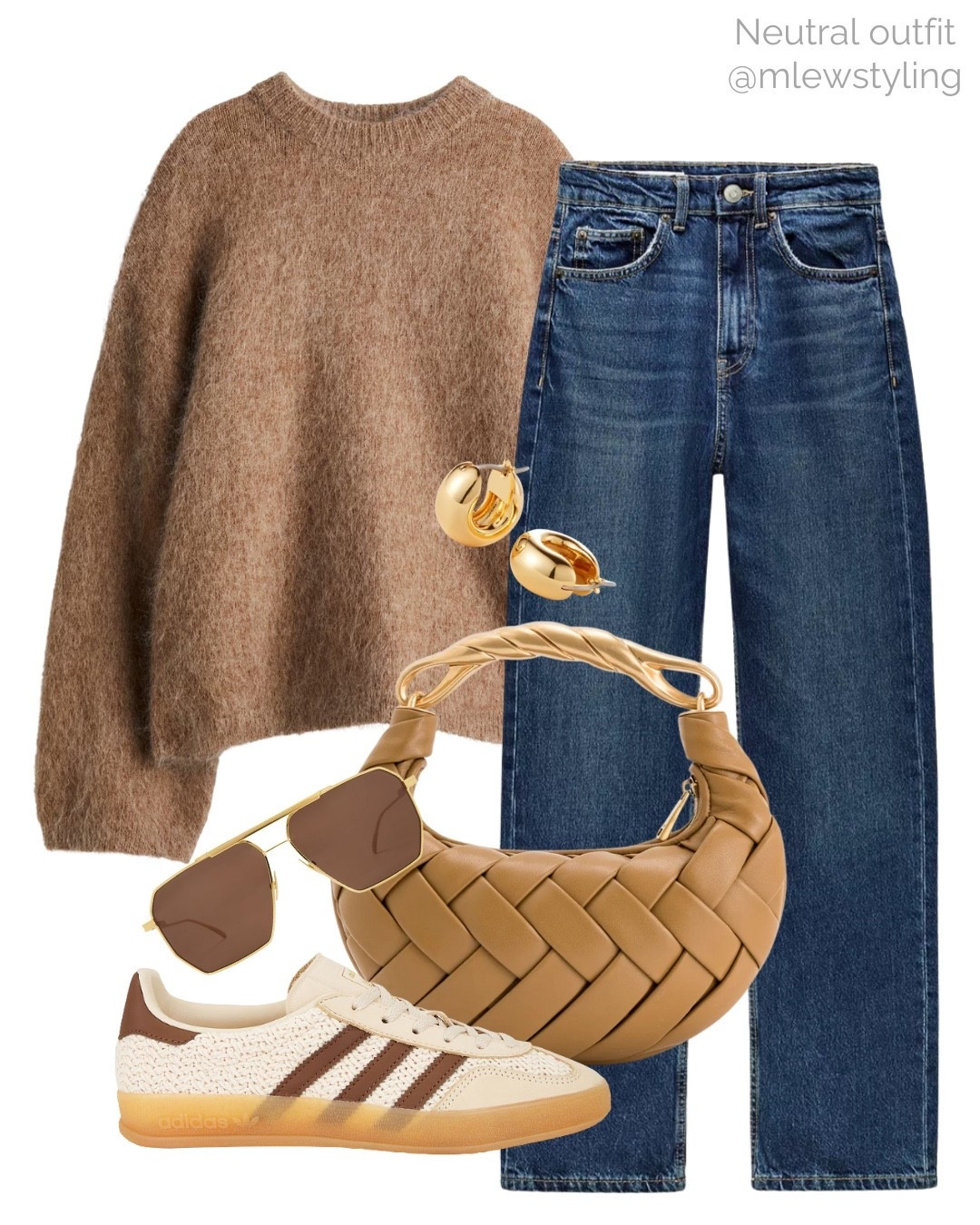 Early autumn outfit with a mohair sweater 🤎

Tags: H&M new-in knit, Zara dark wash mom jeans, adidas sneakers, JW PEI woven bag, bottega veneta aviator sunglasses, gold Jenny bird hoop earrings 

#LTKStyleTip #LTKFindsUnder100 #LTKShoeCrush