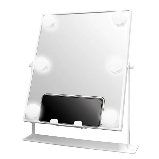 Danielle Creations Bluetooth L.E.D. Lighted Vanity Mirror, White - Walmart.com | Walmart (US)