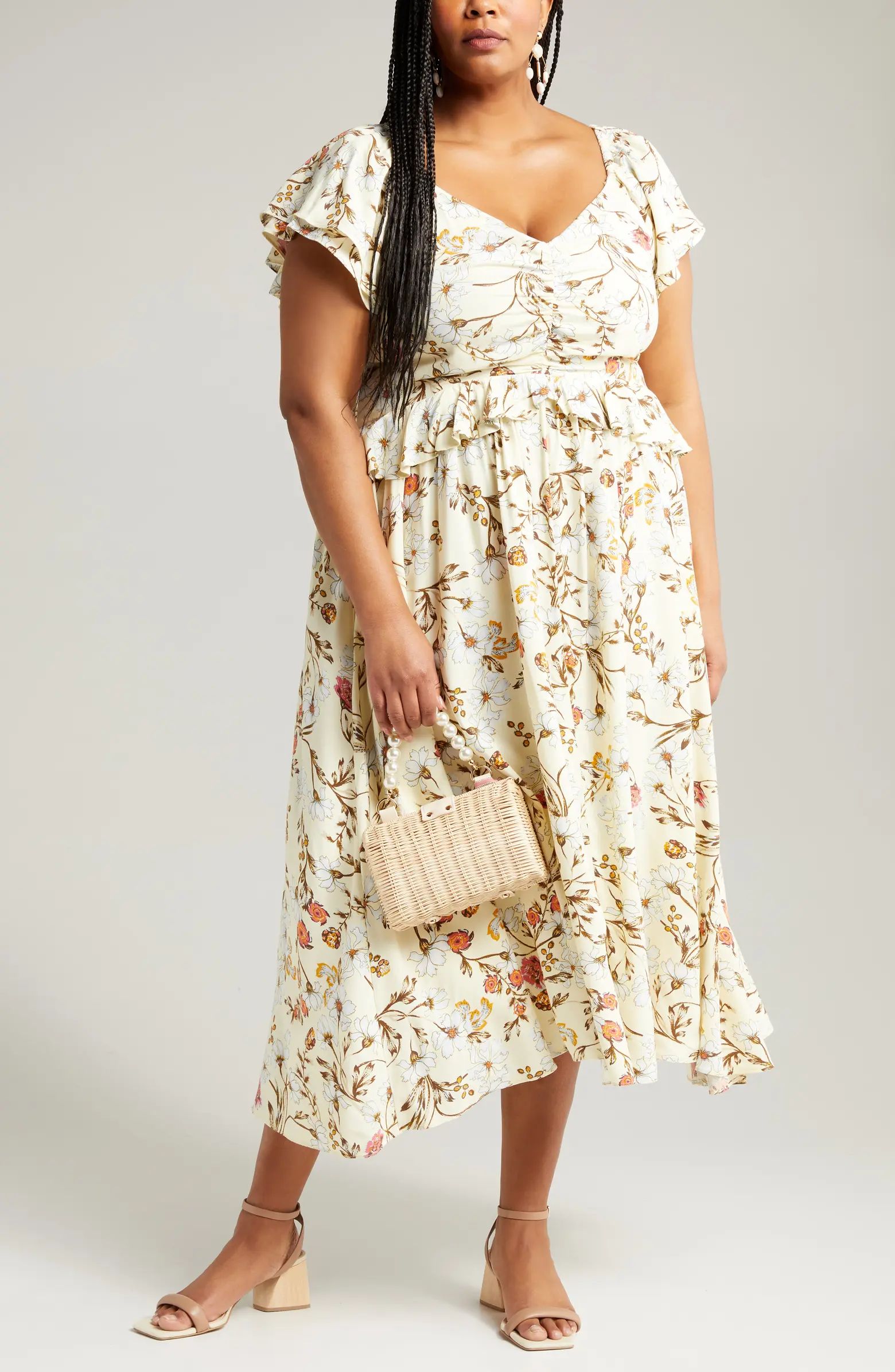 Matching Family Moments Floral Ruffle Midi Dress | Nordstrom