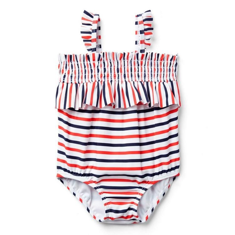 Baby Striped Ruffle Swimsuit | Janie and Jack