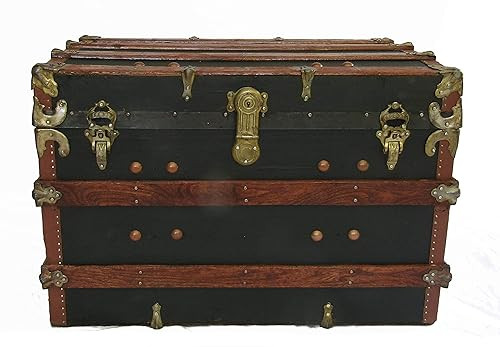 Amazon.com: Antique Green Canvas Steamer Trunk : Handmade Products | Amazon (US)