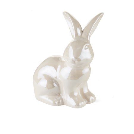 Way To Celebrate Easter Ceramic Bunny Decor, Sitting | Walmart (US)