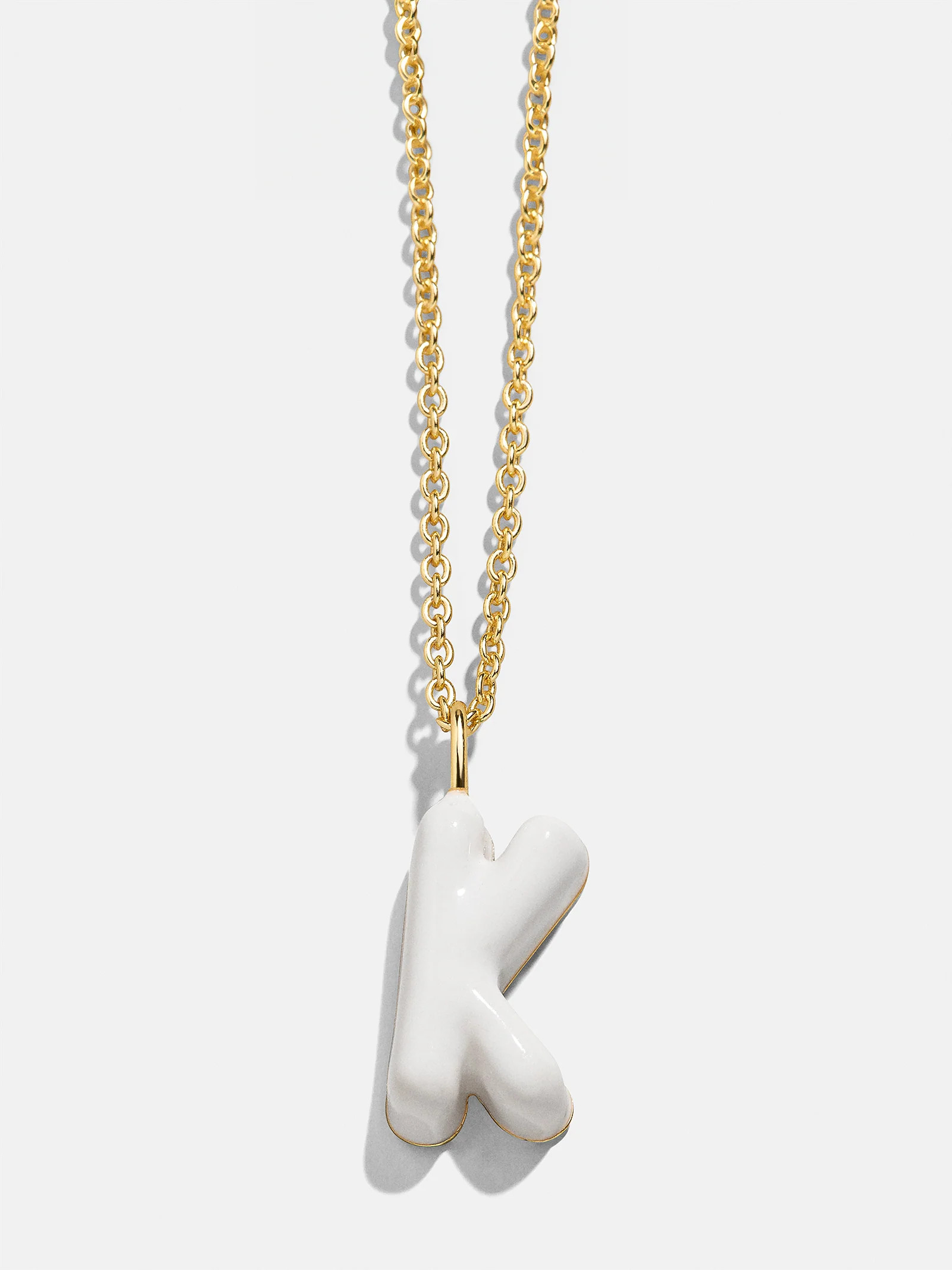 Mini Bubble Initial Necklace - White | BaubleBar (US)