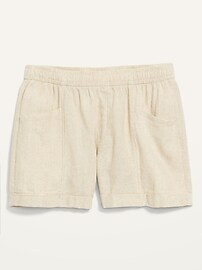 High-Waisted Linen-Blend Shorts for Women -- 3.5-inch inseam | Old Navy (US)