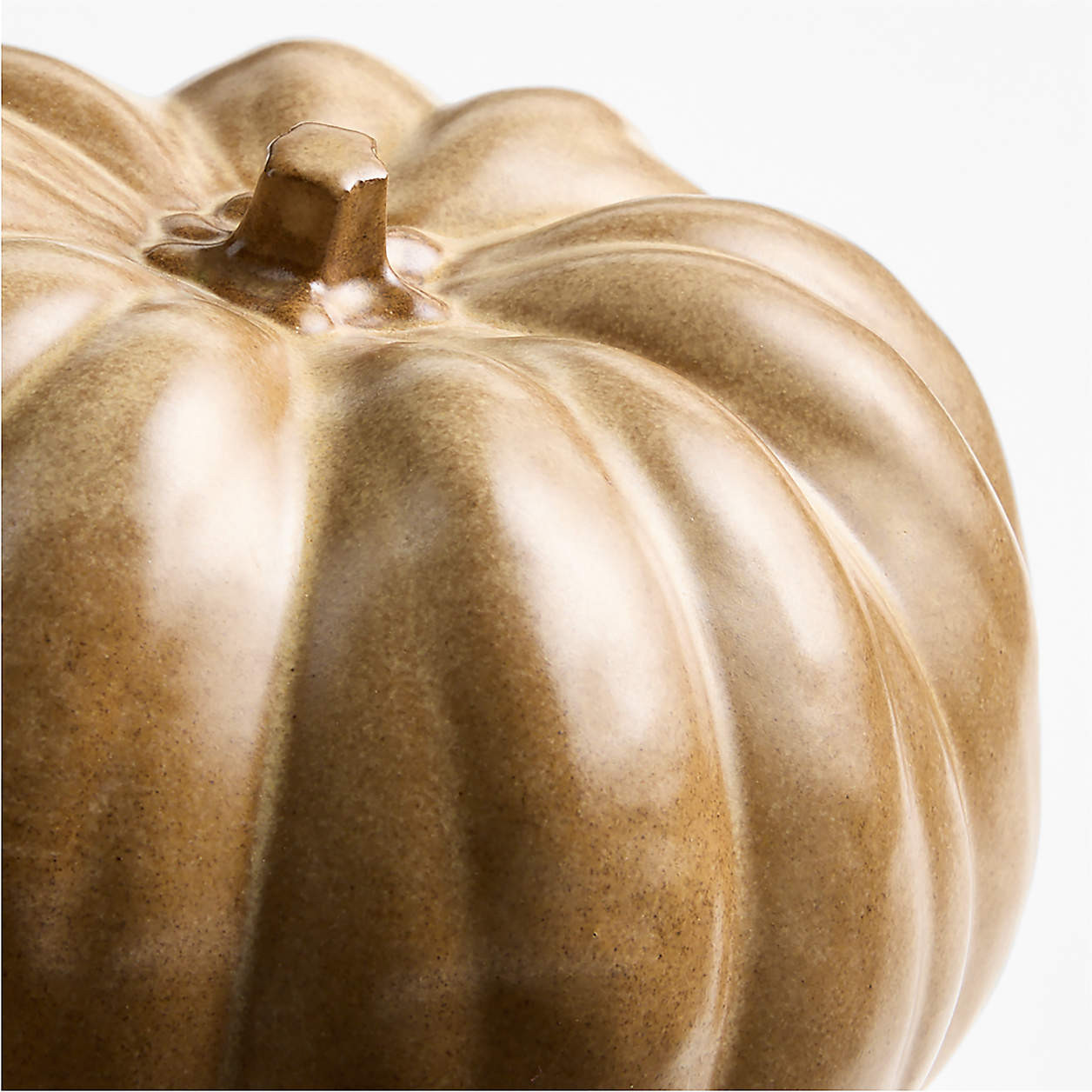 Harvest Ceramic Medium Caramel Pumpkin | Crate & Barrel | Crate & Barrel
