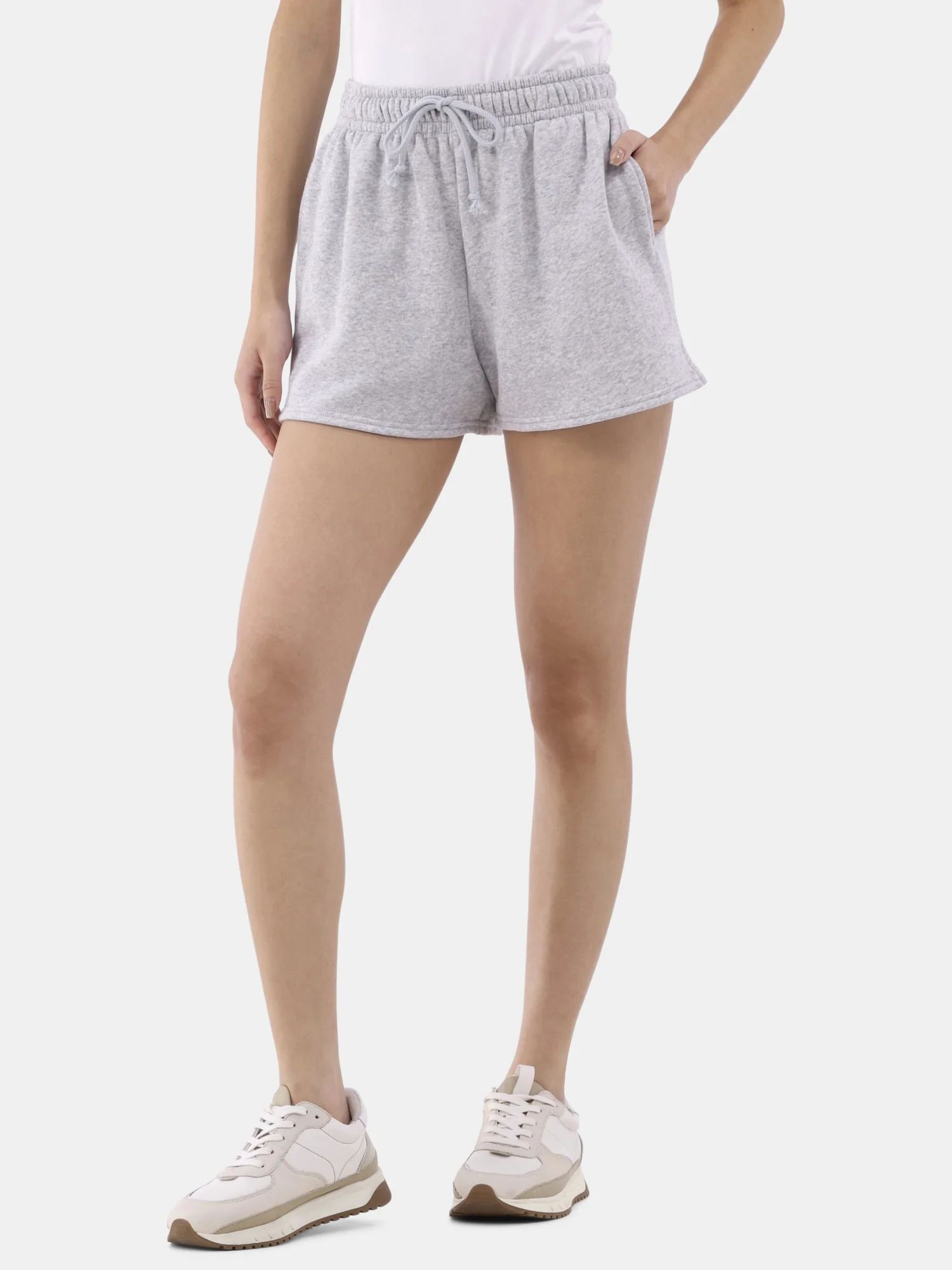 No Boundaries Fleece Sweat Shorts, Inseam 3”, Women's | Walmart (US)