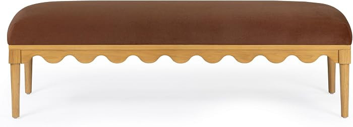 Tov Furniture Oodle Bronze Vegan Mohair Bench | Amazon (US)